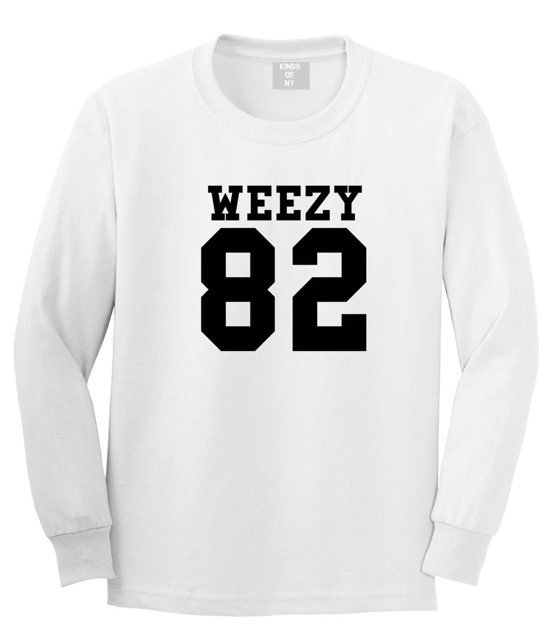 Weezy 82 Team Long Sleeve T-Shirt in White by Kings Of NY