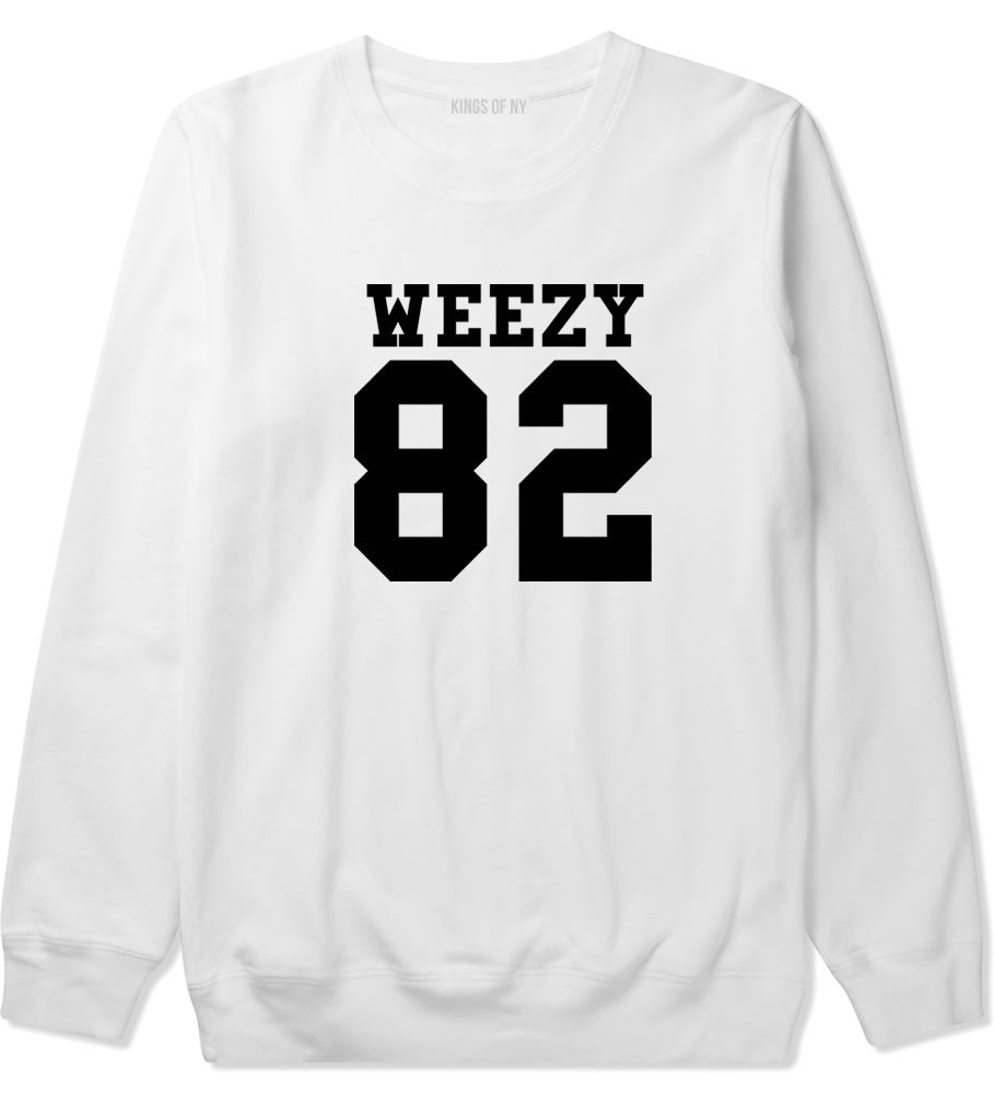 Weezy 82 Team Crewneck Sweatshirt in White by Kings Of NY