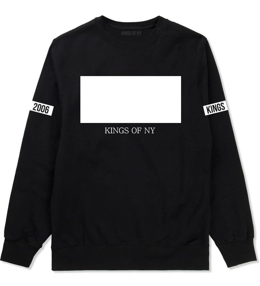 White Box Crewneck Sweatshirt in Black by Kings Of NY