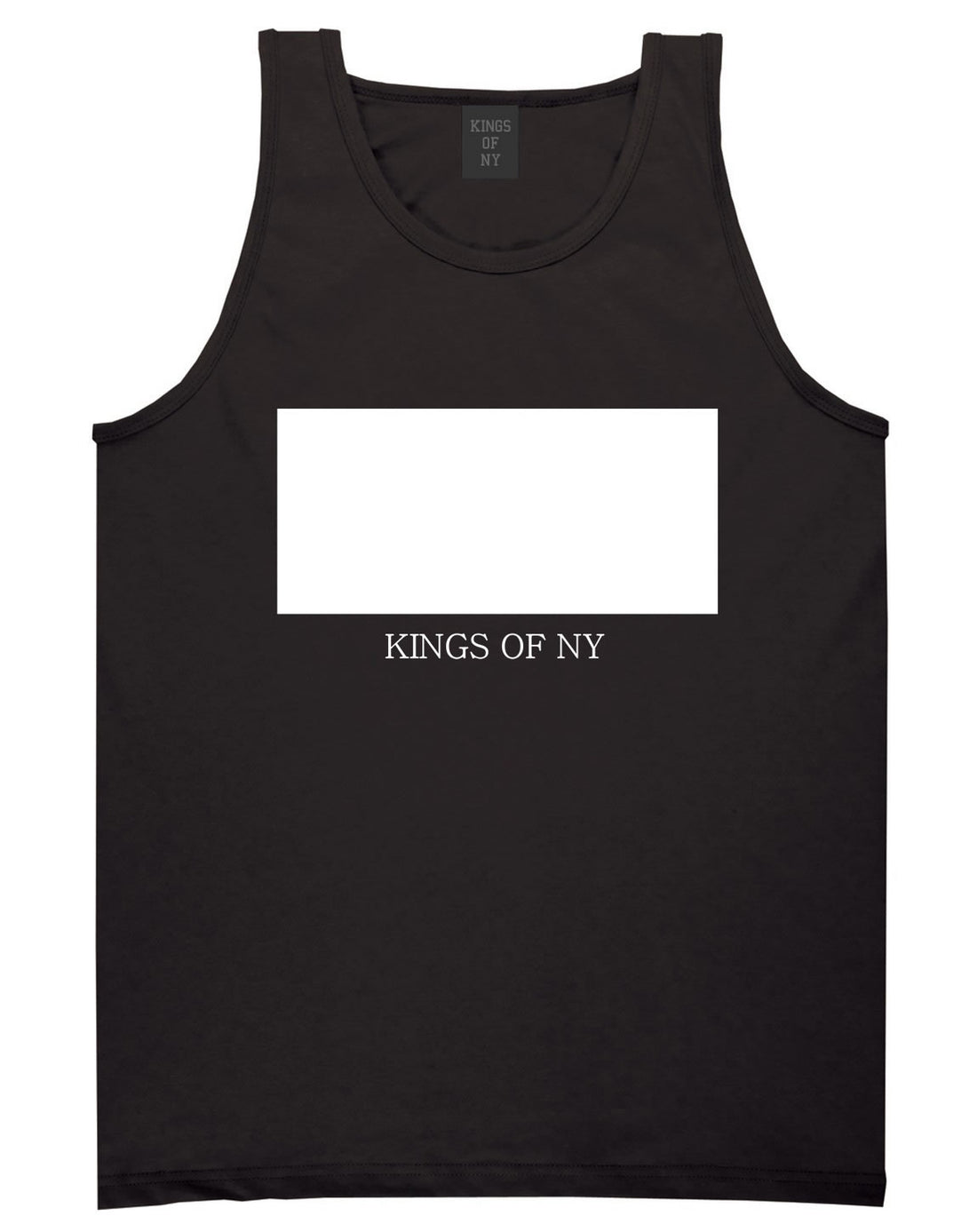 White Box Tank Top in Black by Kings Of NY
