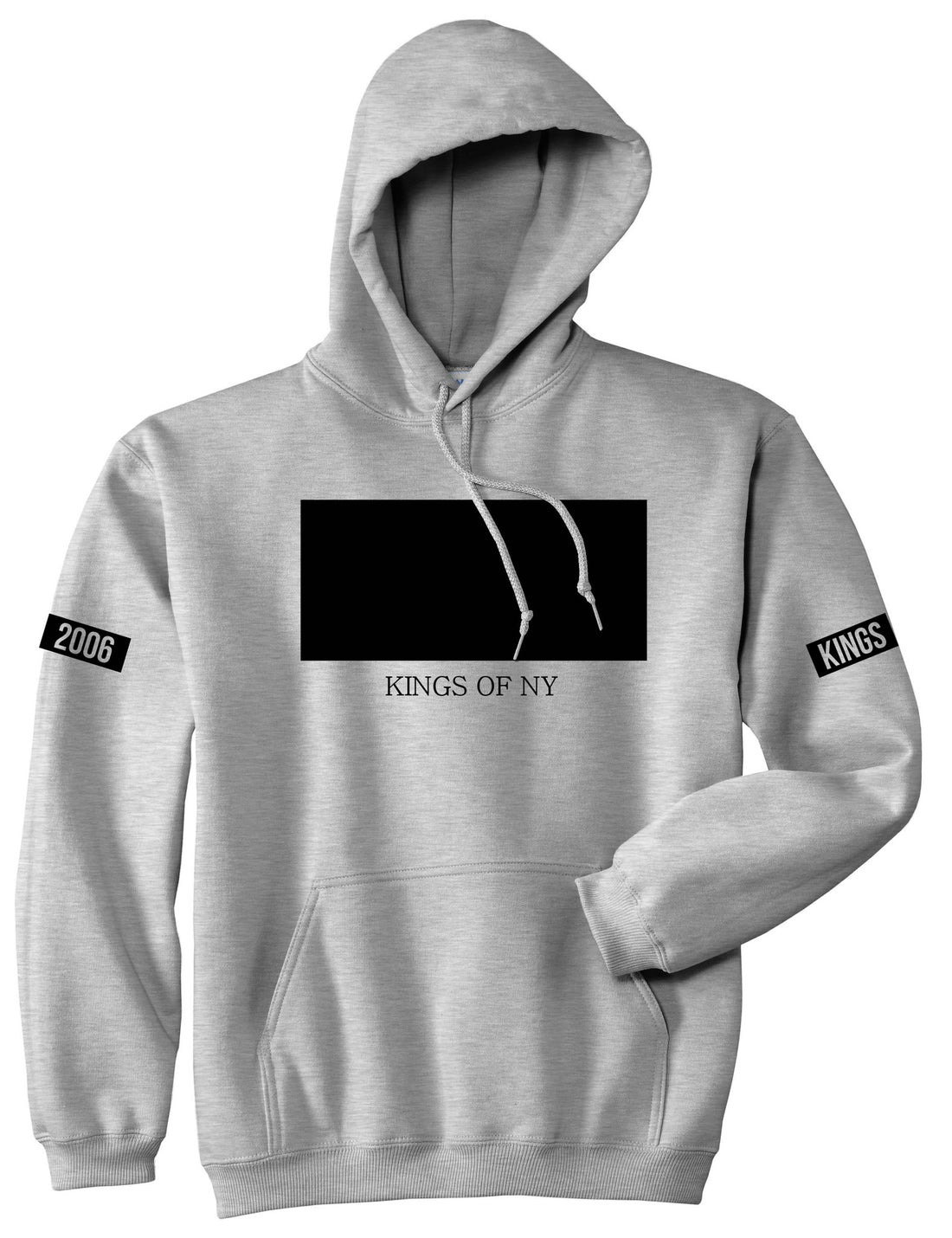 White Box Pullover Hoodie Hoody in Grey by Kings Of NY