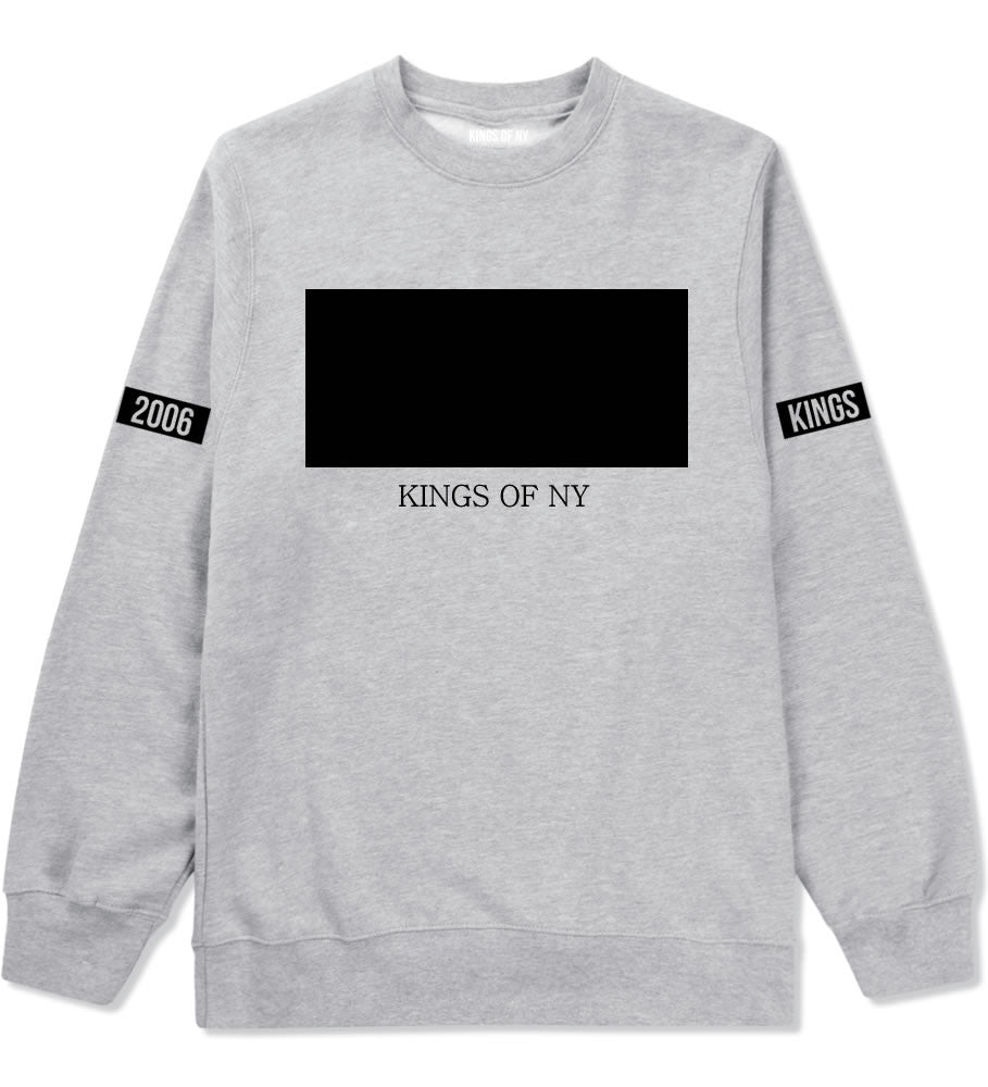 White Box Crewneck Sweatshirt in Grey by Kings Of NY
