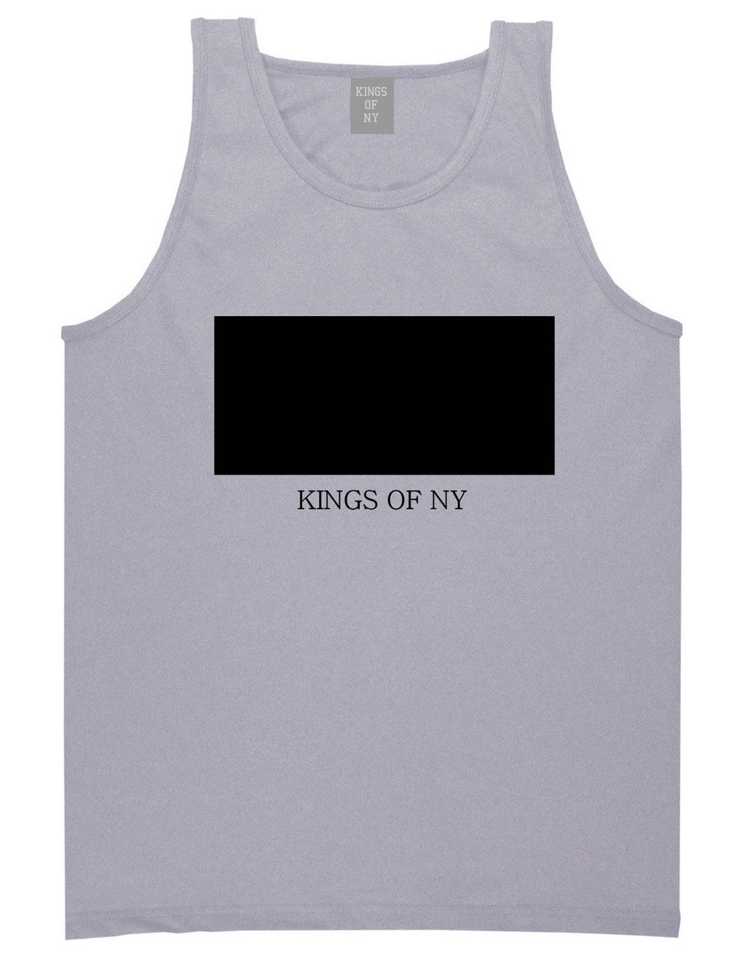 White Box Tank Top in Grey by Kings Of NY