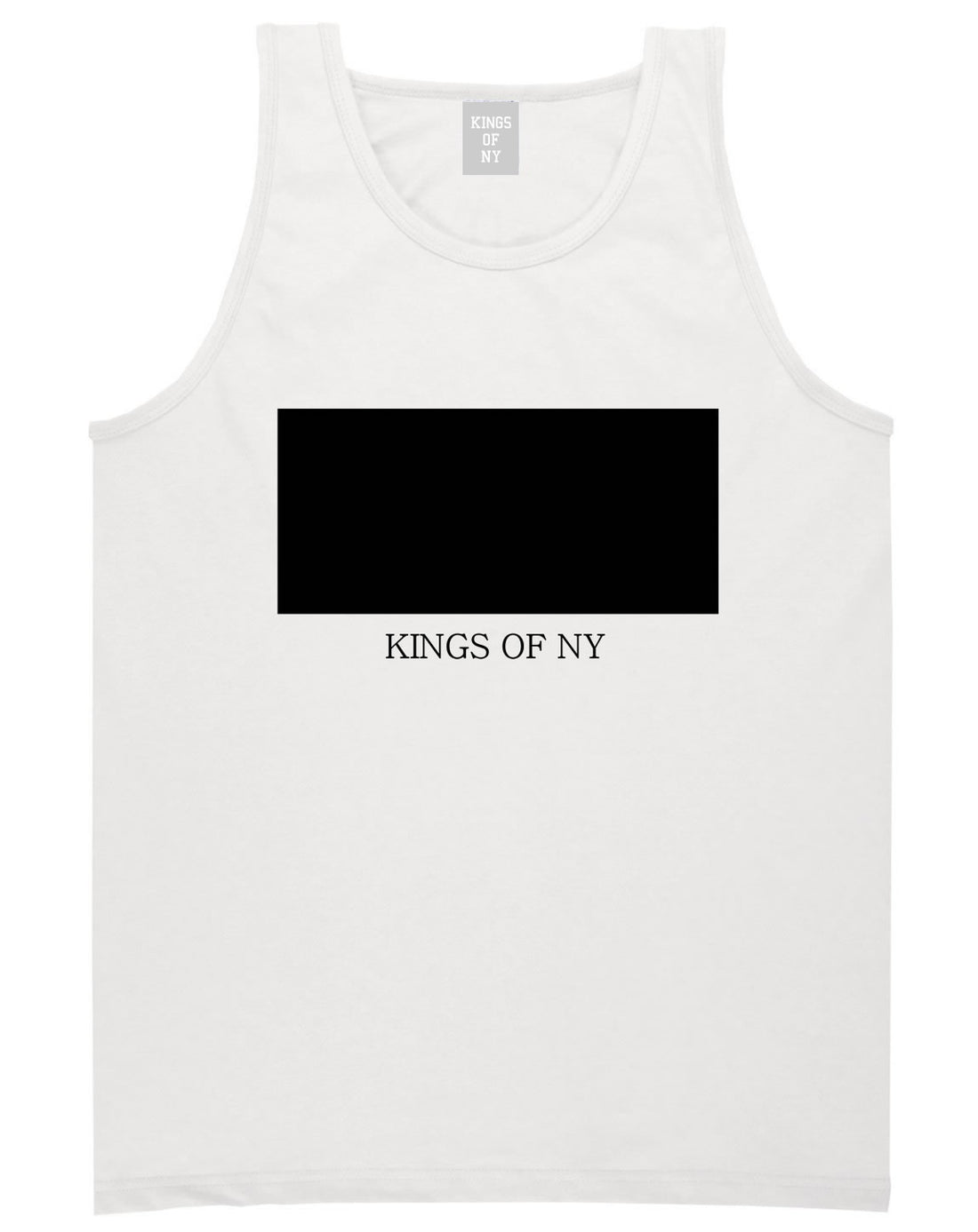 White Box Tank Top in White by Kings Of NY