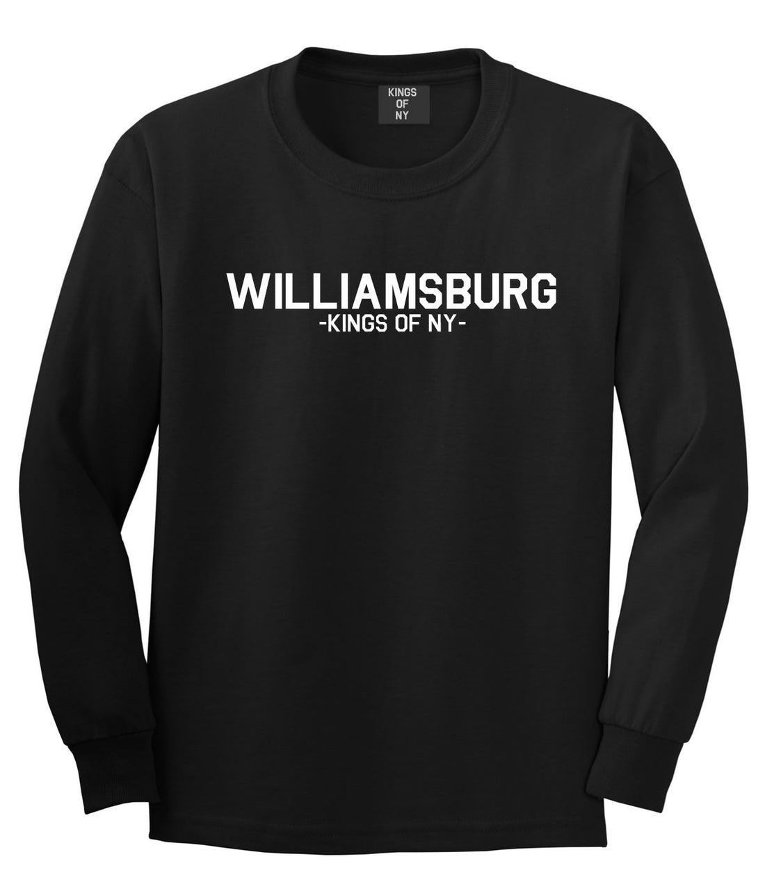 Williamsburg Brooklyn Hipster Long Sleeve T-Shirt in Black