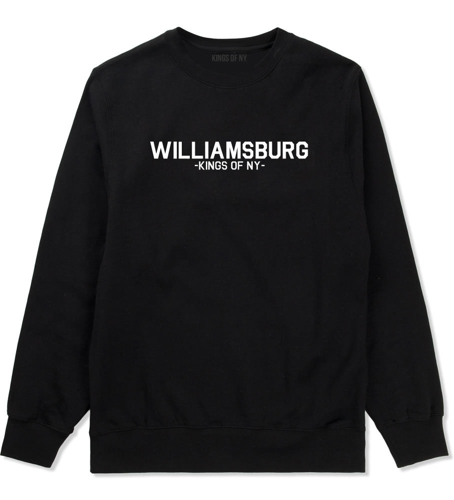Williamsburg Brooklyn Hipster Crewneck Sweatshirt in Black