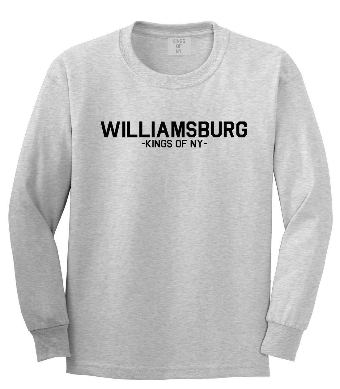 Williamsburg Brooklyn Hipster Long Sleeve T-Shirt in Grey