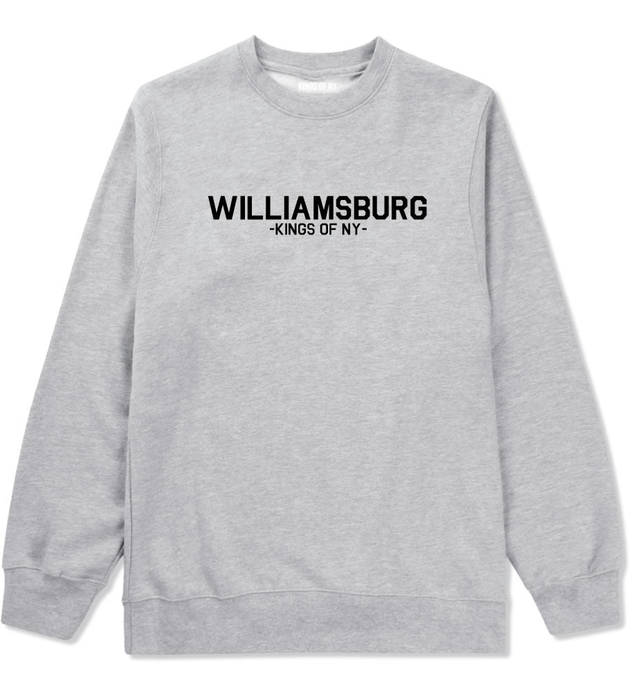 Williamsburg Brooklyn Hipster Crewneck Sweatshirt in Grey