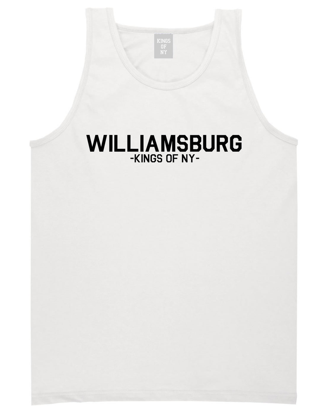 Williamsburg Brooklyn Hipster Tank Top in White