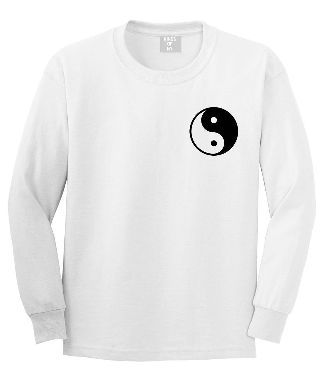 Yin and Yang Chest Graphic Long Sleeve T-Shirt